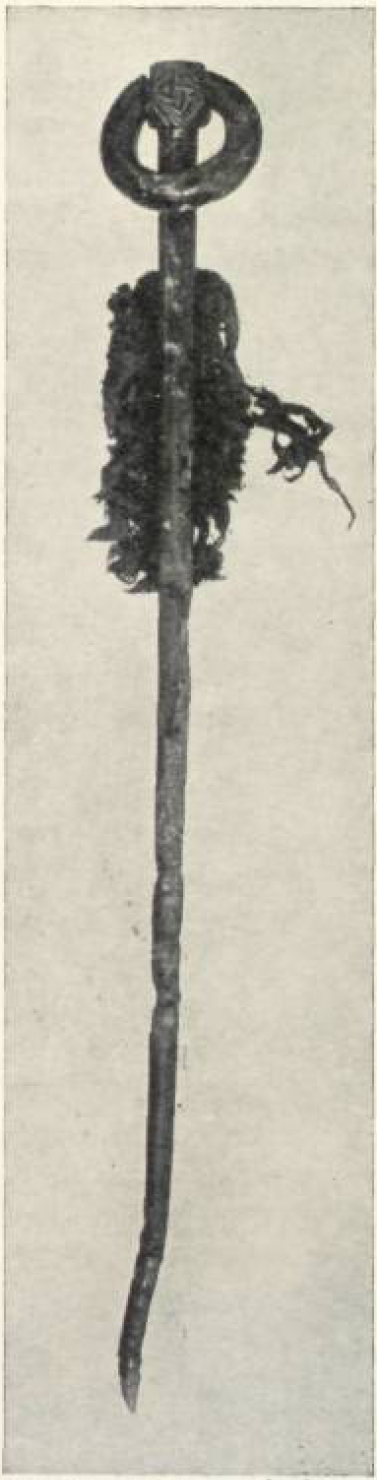 Hiberno-Norse ringed pin from a grave at Tjørnuvík on Streymoy (source: S. Dahl – J. Rasmussen: Víkingaaldargrøv í Tjørnuvík. In: Fróðskaparrit 5, 1956, Fig. 6)